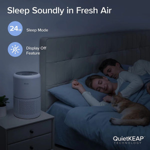 Levoit Core 300 Air Purifier with True HEPA Filter for Home & Bedroom