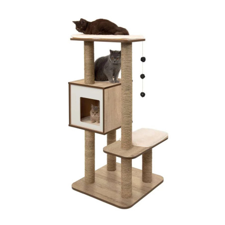 Catit Vesper High Base Cat Tree with Scratching Posts & Memory Foam Cushions