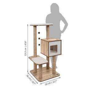 Catit Vesper High Base Cat Tree with Scratching Posts & Memory Foam Cushions