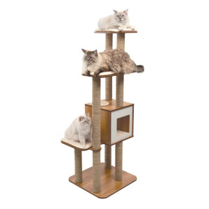 Catit Vesper High Base Cat Tree with Scratching Posts & Memory Foam Cushions