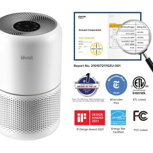 Levoit Core 300 Air Purifier with True HEPA Filter for Home & Bedroom