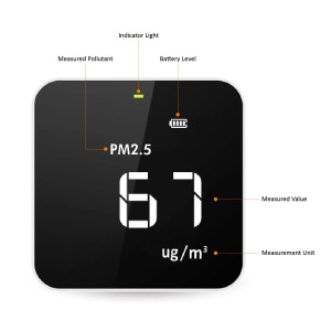Temtop M10 Air Quality Monitor for PM2.5, HCHO, TVOC & AQI