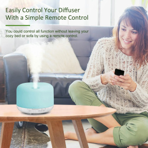 Rock White Wood 500ml Essential Oil Diffuser with Remote Control