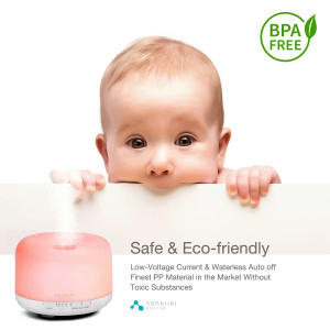 Rock White Wood 500ml Essential Oil Diffuser with Remote Control